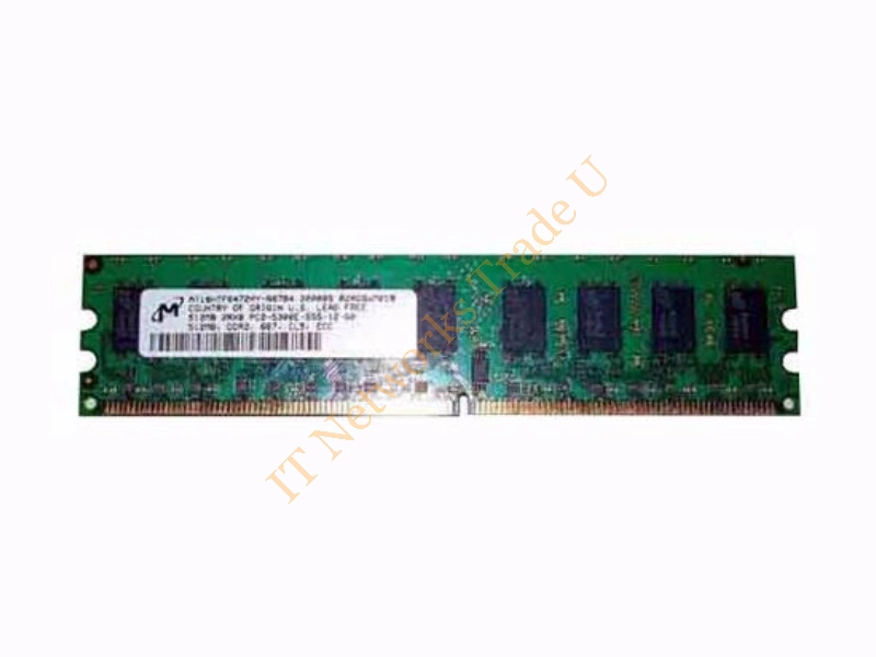 MT18HTF6472AY-667 Micron 512MB DDR2-667MHz PC2-5300 ECC Unbuffered CL5 240-Pin DIMM Dual Rank Memory Module Server Memory