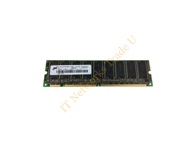 MT18LSDT3272AG-13E Micron 256MB 133MHz PC133 ECC Unbuffered CL2 168-Pin DIMM Memory Module Server Memory