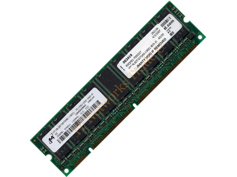MT18LSDT3272AG-13EE1 Micron 256MB 133MHz PC133 ECC Unbuffered CL2 168-Pin DIMM Memory Module Server Memory