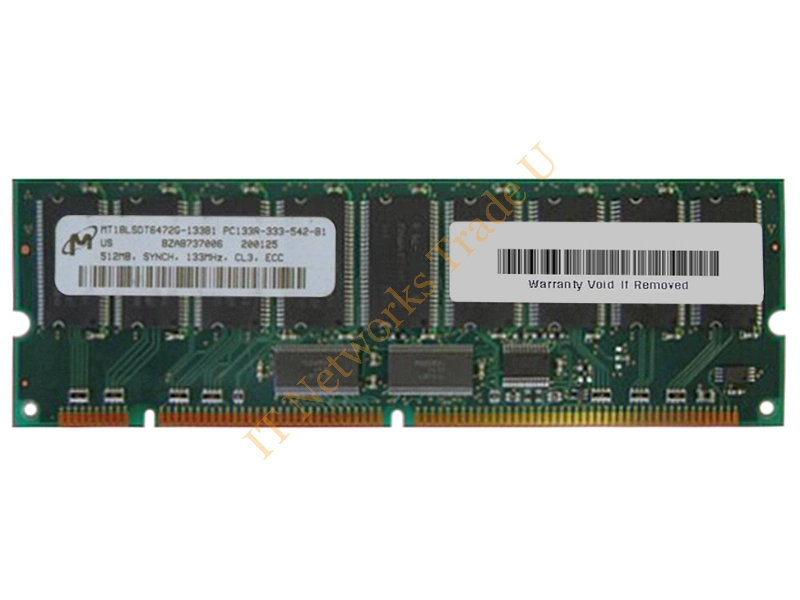 MT18LSDT6472G-133B1 Micron 512MB 133MHz PC133 ECC Registered CL3 168-Pin DIMM Single Rank Memory Module Server Memory