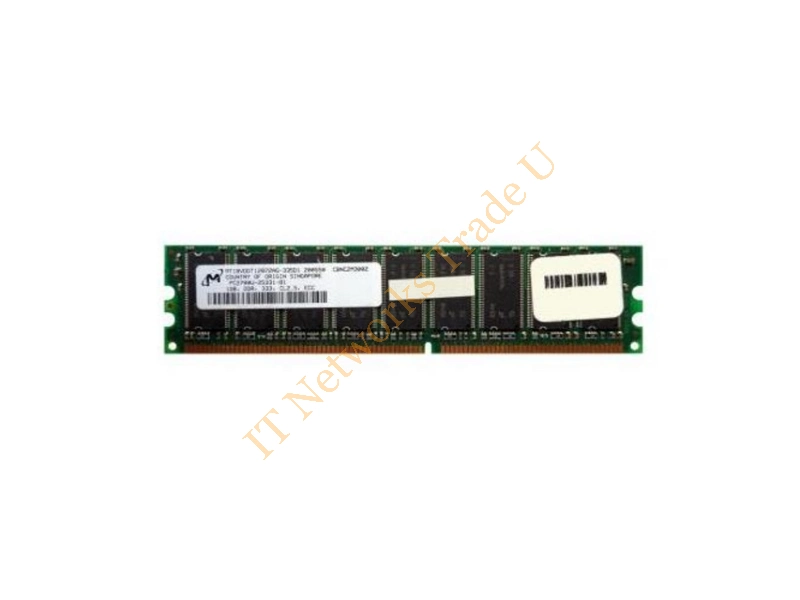 MT18VDDT12872AG-335D1 Micron 1GB DDR-333MHz PC2700 ECC Unbuffered CL2.5 184-Pin DIMM Dual Rank Memory Module Server Memory