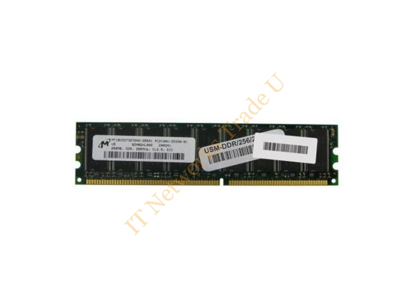 MT18VDDT3272AG-26AA1 Micron 256MB DDR-266MHz PC2100 ECC Unbuffered CL2.5 184-Pin DIMM Memory Module Server Memory