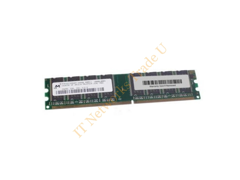MT18VDDT3272AG-335 Micron 256MB DDR-333MHz PC2700 ECC Unbuffered CL2.5 184-Pin DIMM Memory Module Server Memory