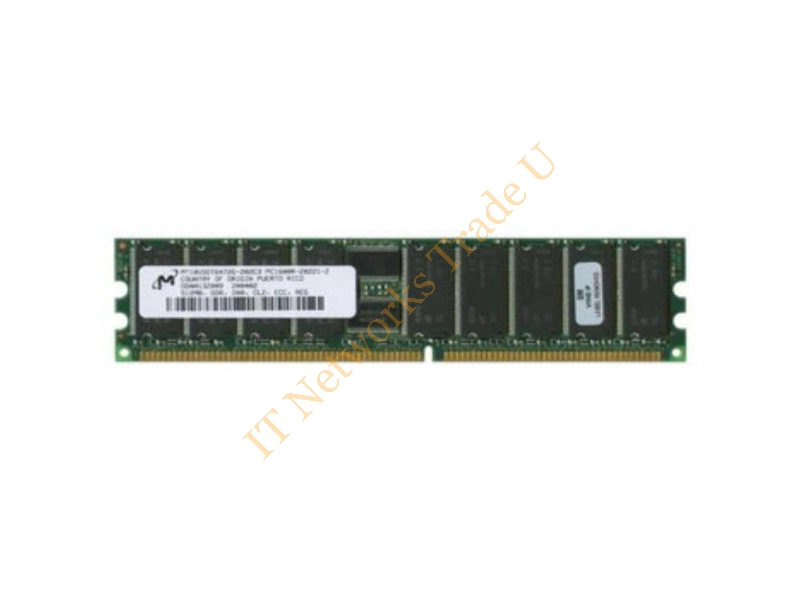 MT18VDDT6472G-202 Micron 512MB DDR-200MHz PC1600 ECC Registered CL2 184-Pin DIMM Single Rank Memory Module Server Memory