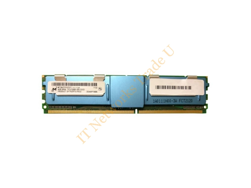 MT36HTF51272FZ-667H6 Micron 4GB DDR2-667MHz PC2-5300 ECC Fully Buffered CL5 240-Pin DIMM Dual Rank Memory Module Server Memory