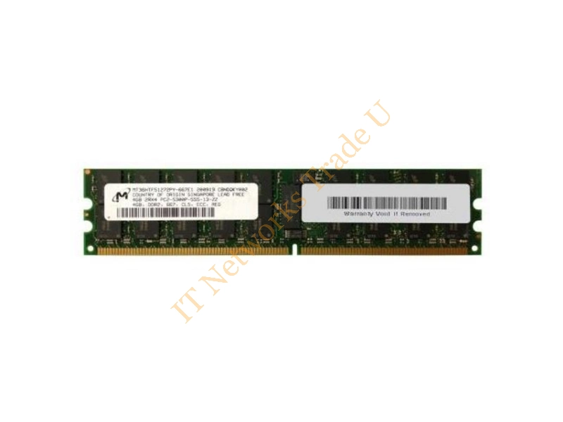 MT36HTF51272Y-667E1 Micron 4GB DDR2-667MHz PC2-5300 ECC Unbuffered CL5 240-Pin DIMM Dual Rank Memory Module Server Memory