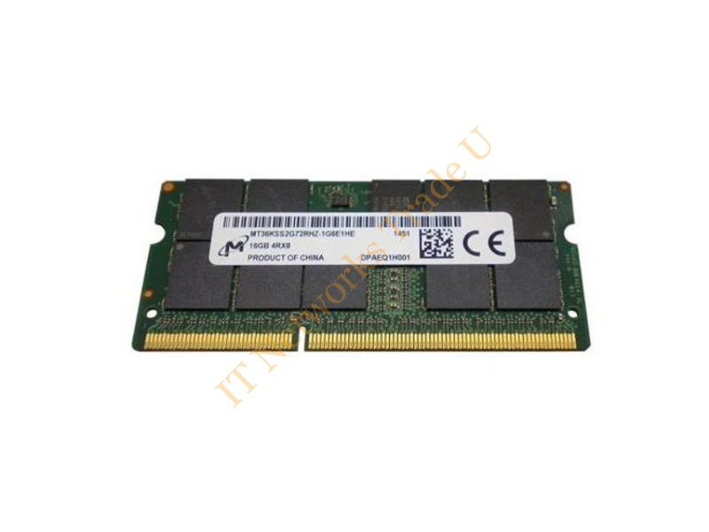 MT36KSS2G72RHZ-1G6 Micron Technology 16GB DDR3-1600MHz PC3-12800 ECC Registered CL11 204-Pin SoDimm 1.35V Low Voltage Quad Rank Memory Module Laptop Memory