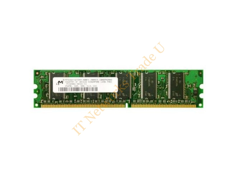 MT5VDDT1672AG-40B Micron 128MB DDR-400MHz PC3200 ECC Unbuffered CL3 184-Pin DIMM Single Rank Memory Module Server Memory