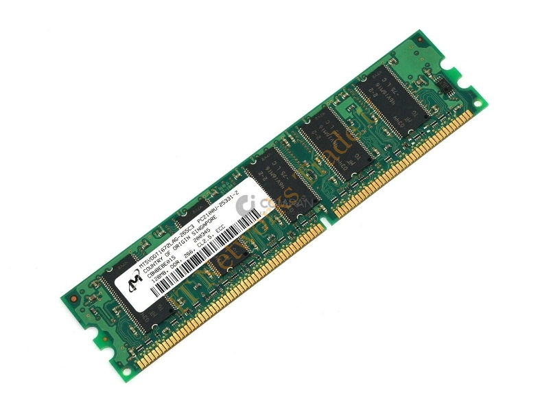 MT5VDDT1672LAG-265C3 Micron 128MB DDR-266MHz PC2100 ECC Unbuffered CL2.5 184-Pin DIMM Single Rank Memory Module Server Memory