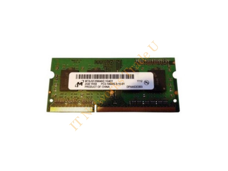 MT8KF25664HZ-1G4D1 Micron 2GB DDR3-1333MHz PC3-10600 non-ECC Unbuffered CL9 204-Pin SoDimm 1.35V Low Voltage Single Rank Memory Module Laptop Memory