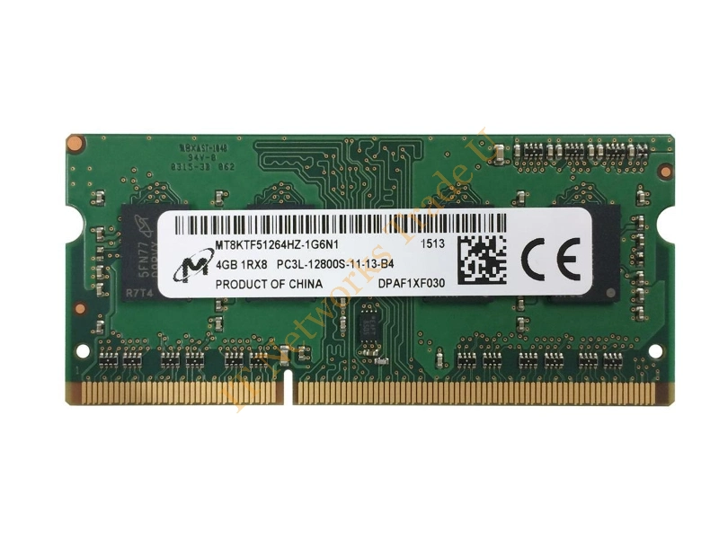 MT8KTF51264HZ-1G6N1 Micron 4GB DDR3-1600MHz PC3-12800 non-ECC Unbuffered CL11 204-Pin SoDimm 1.35V Low Voltage Memory Module Laptop Memory