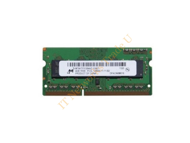 MT8MTF51264HRZ-1G6E1 Micron 4GB DDR3-1600MHz PC3-12800 non-ECC Unbuffered CL11 204-Pin SoDimm 1.35V Low Voltage Memory Module Laptop Memory