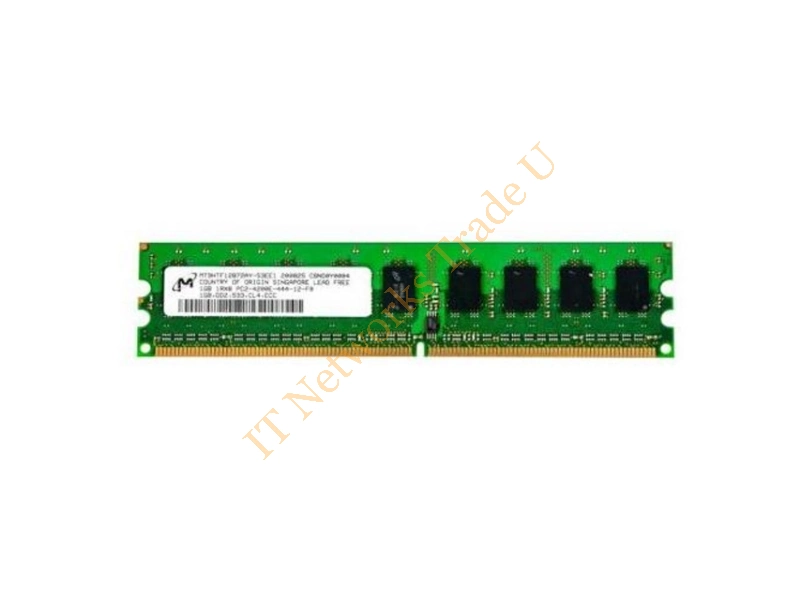 MT9HTF12872AY-53EZES Micron 1GB DDR2-533MHz PC2-4200 ECC Unbuffered CL4 240-Pin DIMM Single Rank Memory Module Server Memory