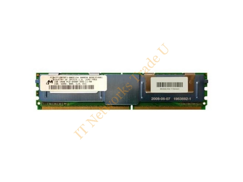 MT9HTF12872FY-80EE1 Micron 1GB DDR2-800MHz PC2-6400 ECC Fully Buffered CL5 240-Pin DIMM Single Rank Memory Module Server Memory