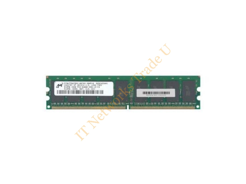 MT9HTF6472AY-667A3 Micron 512MB DDR2-667MHz PC2-5300 ECC Unbuffered CL5 240-Pin DIMM Single Rank Memory Module Server Memory