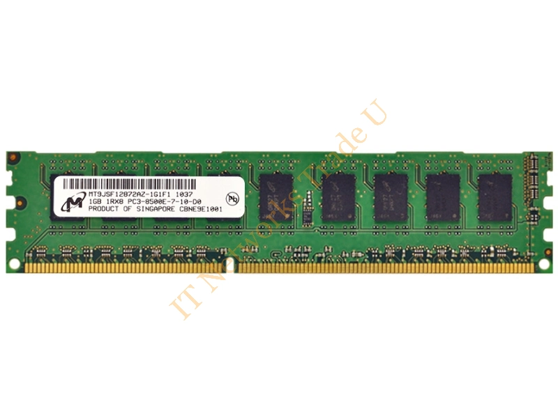 MT9JSF12872AZ-1G1F1 Micron 1GB DDR3-1066MHz PC3-8500 ECC Unbuffered CL7 240-Pin DIMM Single Rank Memory Module Server Memory