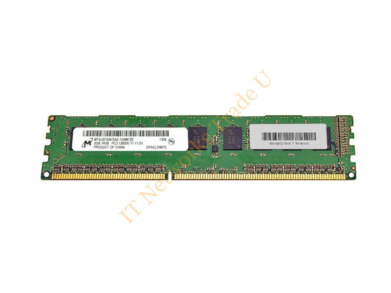 MT9JSF25672AZ-1G6M1Z Micron 2GB DDR3-1600MHz PC3-12800 ECC Unbuffered CL11 240-Pin DIMM Single Rank Memory Module Server Memory