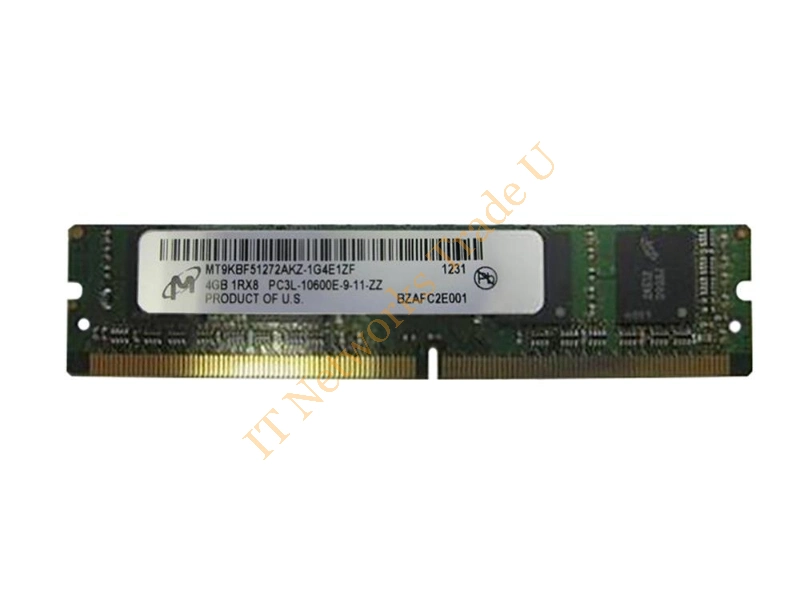 MT9KBF51272AKZ-1G4E1 Micron 4GB DDR3-1333MHz PC3-10600 ECC Unbuffered CL9 244-Pin Mini-DIMM 1.35V VLP Memory Module Server Memory
