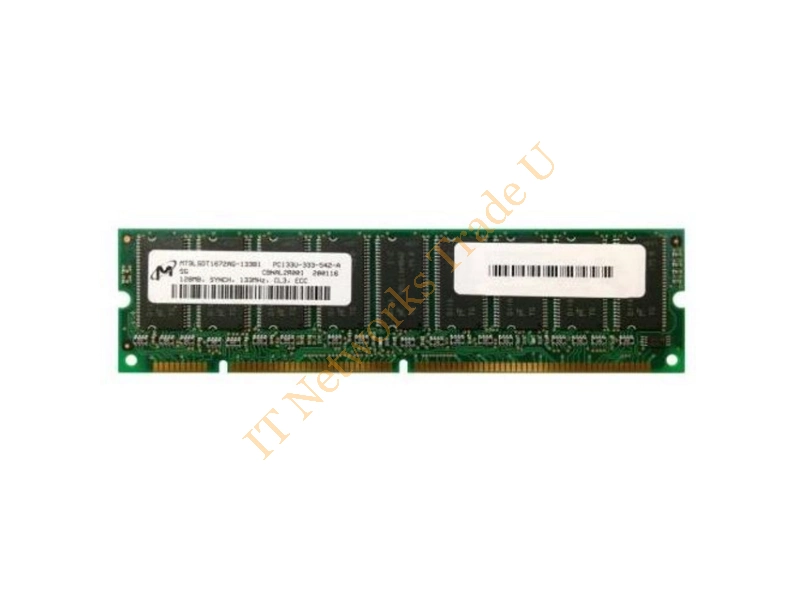 MT9LSDT1672AG-133B1 Micron 128MB 133MHz PC133 ECC Unbuffered CL3 168-Pin DIMM Memory Module Server Memory