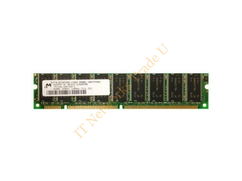 MT9LSDT3272AG-133 Micron 256MB 133MHz PC133 ECC Unbuffered CL3 168-Pin DIMM Single Rank Memory Module Server Memory