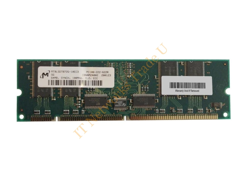 MT9LSDT872G-10E Micron 64MB 100MHz PC100 ECC Registered CL2 168-Pin DIMM Memory Module Server Memory