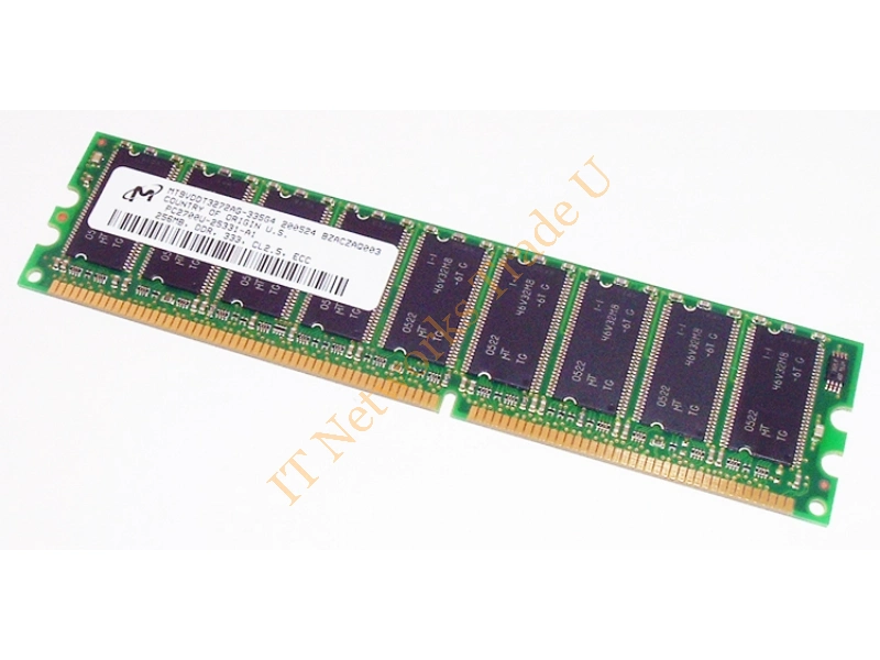 MT9VDDT3272AG-3 Micron 256MB DDR-333MHz PC2700 ECC Unbuffered CL2.5 184-Pin DIMM Single Rank Memory Module Server Memory