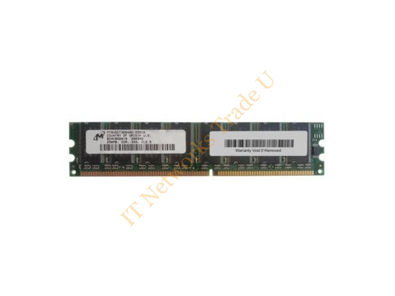 MT9VDDT3272AG-335CA Micron 256MB DDR-333MHz PC2700 ECC Unbuffered CL2.5 184-Pin DIMM Single Rank Memory Module Server Memory