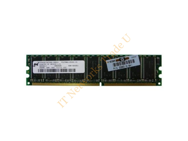 MT9VDDT3272AY-262 Micron 256MB DDR-266MHz PC2100 ECC Unbuffered CL2.5 184-Pin DIMM Memory Module Server Memory