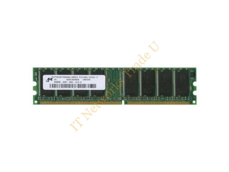 MT9VDDT3272AY-265 Micron 256MB DDR-266MHz PC2100 ECC Unbuffered CL2.5 184-Pin DIMM Memory Module Server Memory