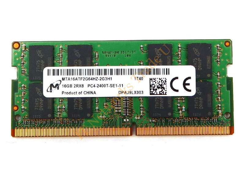 MTA16ATF2G64HZ-2G3H1 Micron 16GB DDR4-2400MHz PC4-19200 non-ECC Unbuffered CL17 260-Pin SoDimm 1.2V Dual Rank Memory Module Laptop Memory