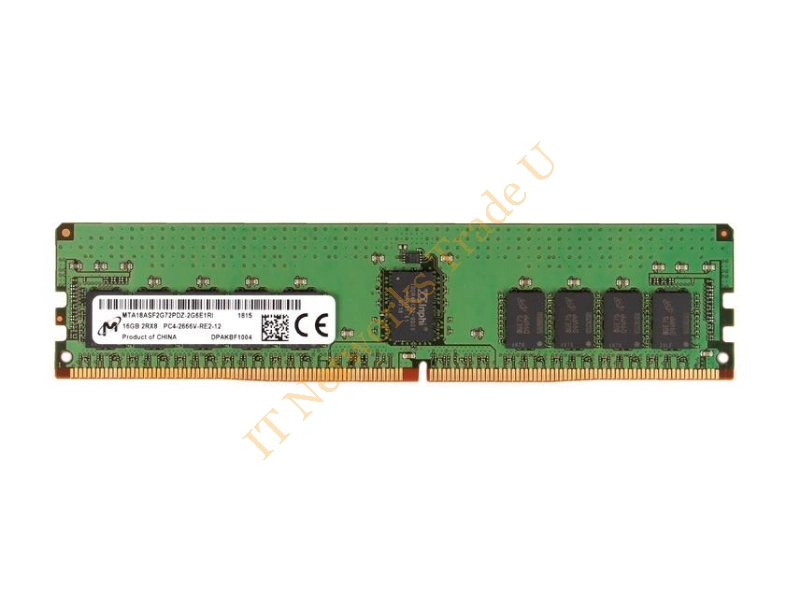 MTA18ASF2G72PZ-2G6E1 Micron 16GB DDR4-2666MHz PC4-21300 Registered ECC CL19 288-Pin DIMM 1.2V Single Rank Memory Module Server Memory