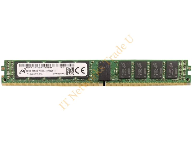 MTA36ADS4G72PZ-2G3B1 Micron 32GB DDR4-2400MHz PC4-19200 ECC Registered CL17 288-Pin DIMM 1.2V Very Low Profile (VLP) Dual Rank Memory Module Server Memory