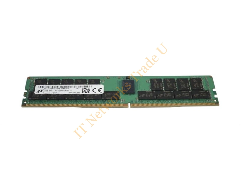 MTA36ASF4G72PZ-2G6B2 Micron 32GB DDR4-2666MHz PC4-21300 ECC Registered CL19 288-Pin DIMM 1.2V Dual Rank Memory Module Server Memory