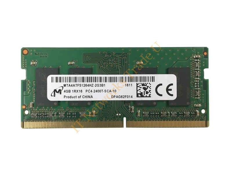 MTA4ATF51264HZ-2G3D1 Micron 4GB DDR4-2400MHz PC4-19200 non-ECC Unbuffered CL17 260-Pin SoDimm 1.2V Single Rank Memory Module Laptop Memory