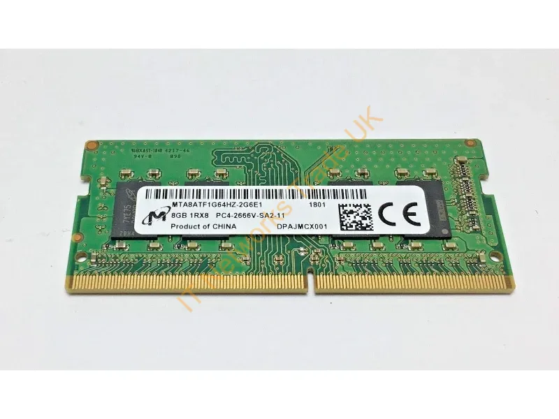 MTA8ATF1G64HZ-2G6E1 Micron 8GB DDR4-2666MHz PC4-21300 non-ECC Unbuffered CL19 260-Pin SoDimm 1.2V Single Rank Memory Module Laptop Memory