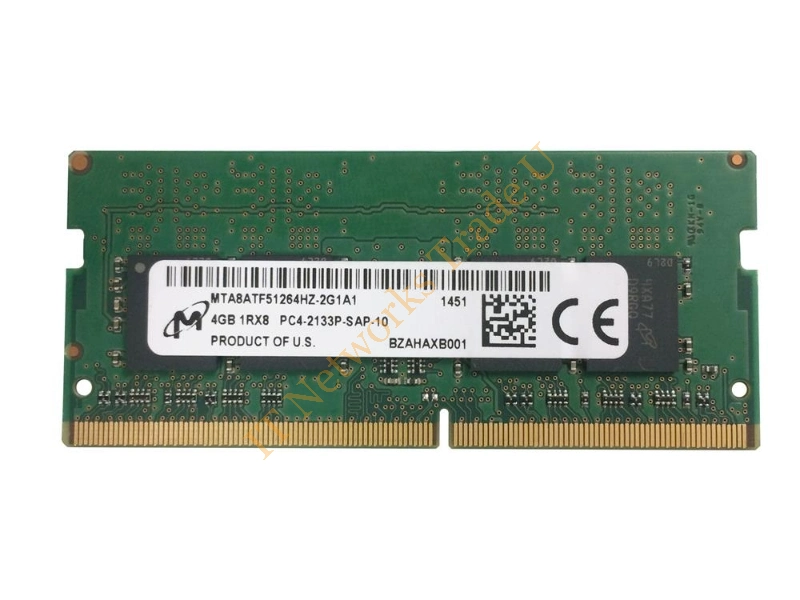 MTA8ATF51264HZ-2G1 Micron 4GB DDR4-2133MHz PC4-17000 non-ECC Unbuffered CL15 260-Pin SoDimm 1.2V Single Rank Memory Module Laptop Memory
