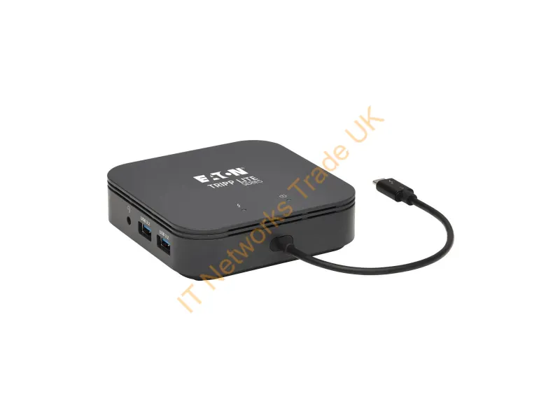 MTB3-DOCK-04 - Tripp Lite MTB3-DOCK-04 Thunderbolt 3 Dual Monitor Docking Station 8K/30Hz DisplayPort, 4K/60Hz HDMI, USB 3.1 Gen 2, GbE, 60W PD Charging Black