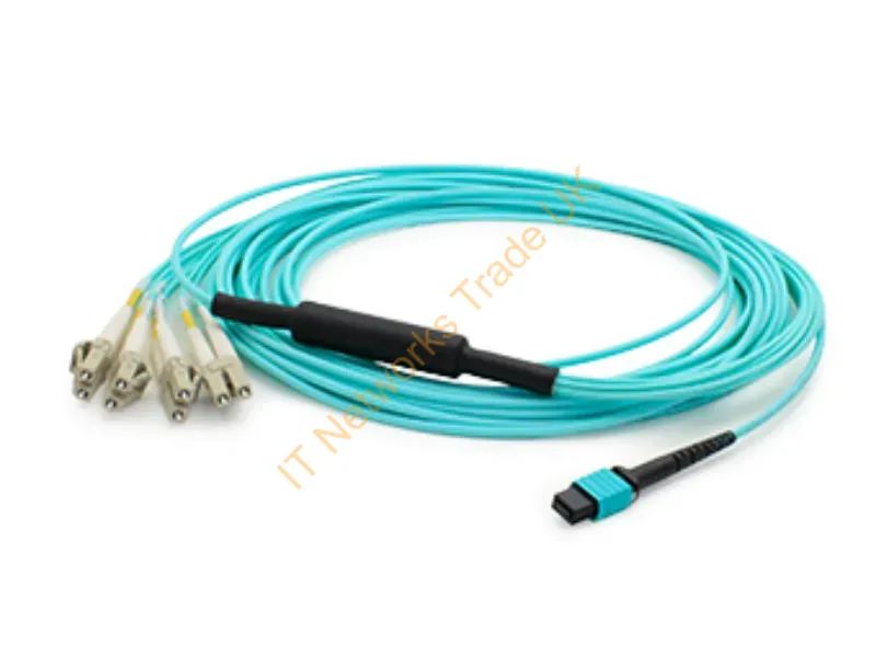 MTP-4LC-M10M-AO - Addon Networks 10M Mpo - 4Xlc Infiniband/Fibre Optic Cable 393.7" (10 M) Mpo/Mtp Lc Blue