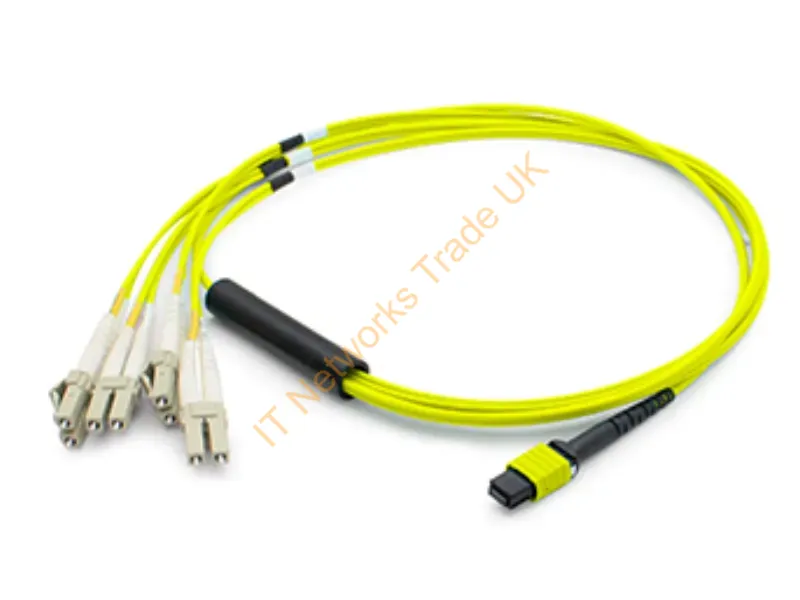 MTP-4LC-S1M-AO - Addon Networks 1M Mpo - 4Xlc Infiniband/Fibre Optic Cable 39.4" (1 M) Mpo/Mtp Lc Yellow