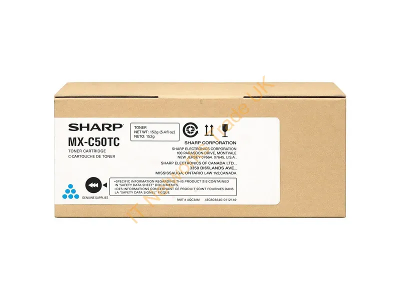MXC50TC - Sharp MXC-50TC Toner cyan, 13K pages/5% for Sharp MX-C 407 F