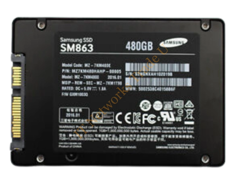 MZ-7KM480E-A1 Samsung SM863 Series 480GB Multi-Level Cell (MLC) SATA 6Gb/s 2.5-inch Solid State Drive SSD Storage