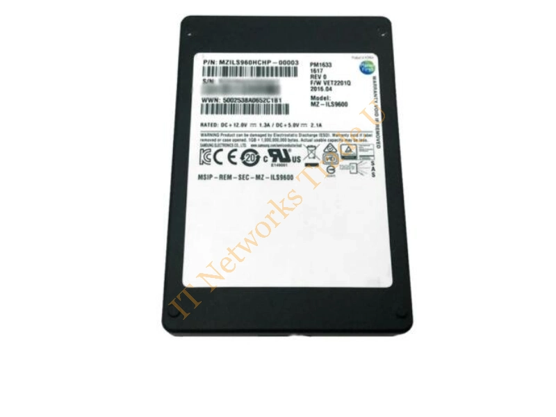 MZ-ILS9600 Samsung PM1633 Series 960GB Triple-Level Cell (TLC) SAS 12Gb/s High Performance 2.5-inch Solid State Drive SSD Storage