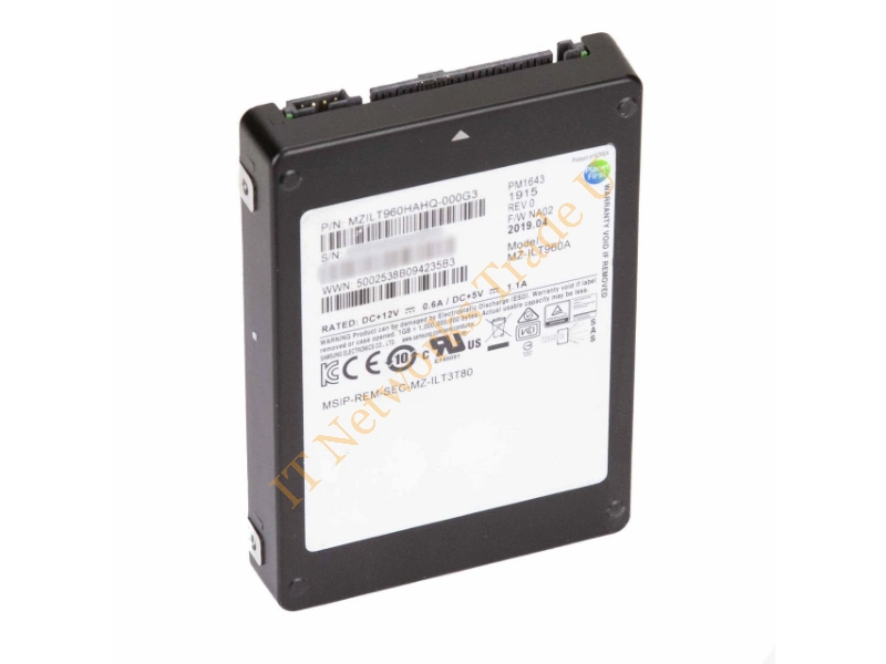 MZ-ILT960A Samsung PM1643 1.92TB Triple-Level Cell SAS 12Gb/s 2.5-inch Solid State Drive SSD Storage
