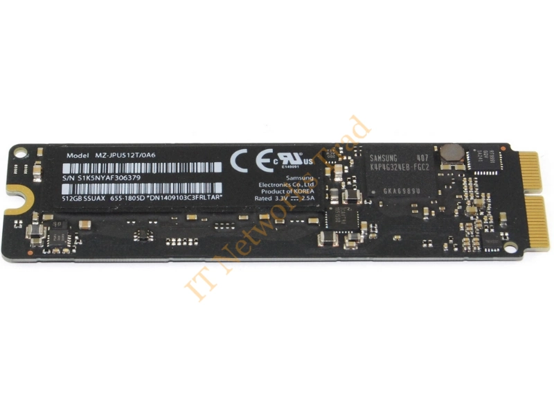 MZ-JPU512T Samsung 512GB Multi-Level Cell (MLC) PCI Express 3.0 x4 M.2 2280 Solid State Drive for MacBook SSD Storage