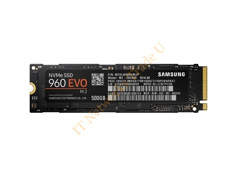 MZ-V6E500B Samsung 960 EVO Series 500GB Triple-Level Cell (TLC) PCI Express 3.0 x4 NVMe M.2 2280 Solid State Drive SSD Storage