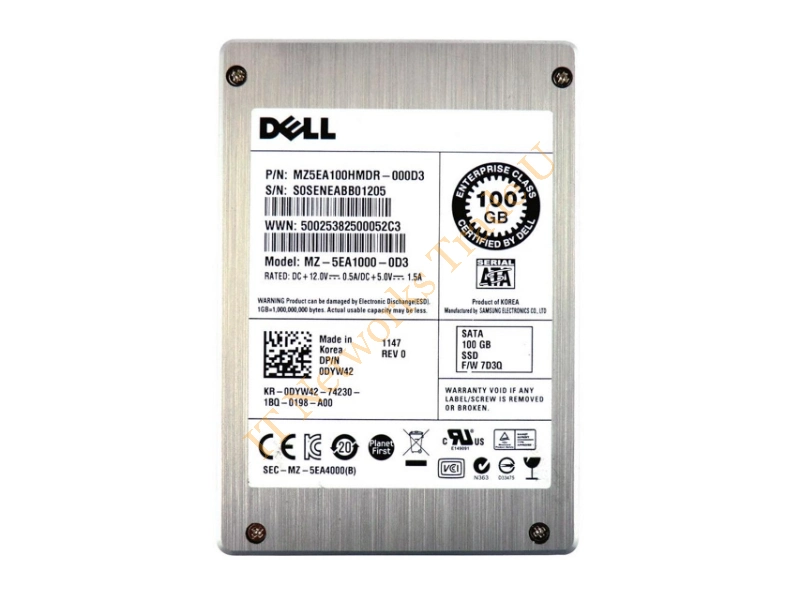 MZ5EA10000D3 Samsung SM825 Data Center Edition 100GB Enterprise Multi-Level Cell (eMLC) SATA 3Gb/s High Write Endurance 2.5-inch Solid State Drive SSD Storage