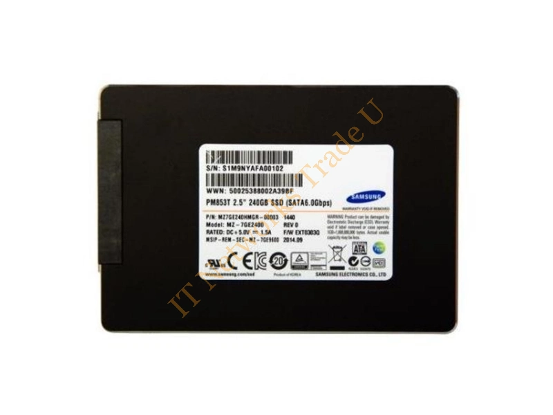 MZ7GE240HMGR-000H3 Samsung PM853T Data Center Series 240GB Triple-Level Cell (TLC) SATA 6Gb/s 2.5-inch Solid State Drive SSD Storage