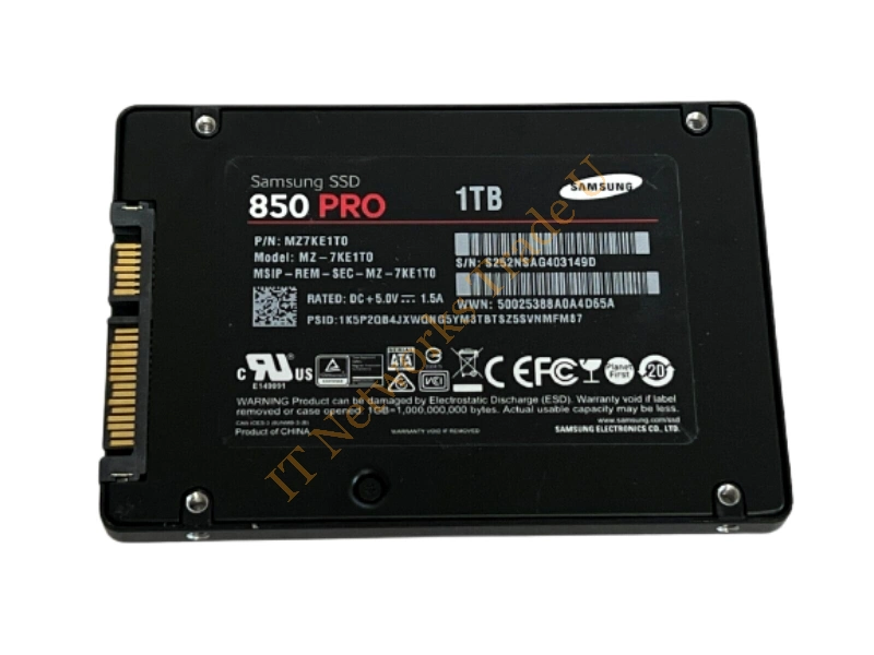 MZ7KE1T0HMJB Samsung 850 PRO Series 1TB Multi-Level Cell (MLC) SATA 6Gb/s 2.5-inch Solid State Drive SSD Storage