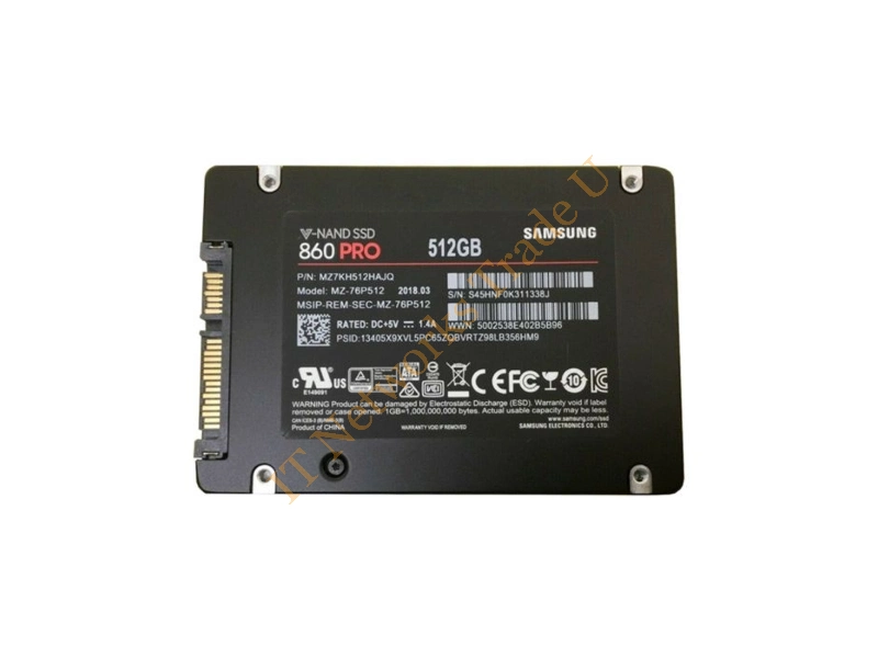 MZ7KH512HAJQ Samsung 860 Pro 512GB HDD SATA Solid State Drive SSD Storage