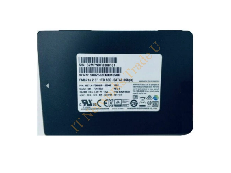 MZ7LN1T0HMJP-00000 Samsung PM871a Series 1TB Triple-Level Cell (TLC) SATA 6Gb/s 2.5-inch Solid State Drive SSD Storage
